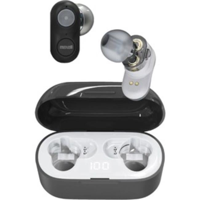 True Wireless Dual Driver Bluetooth Earbuds, Black