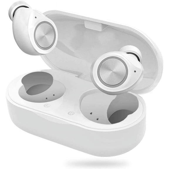True Wireless Earbuds Bluetooth 5.0 with Charging Case,Mini HD Stereo Sound Noise Cancelling in-Ear Headphones,Touch Control Waterproof Sports Earphone Built-in Mic