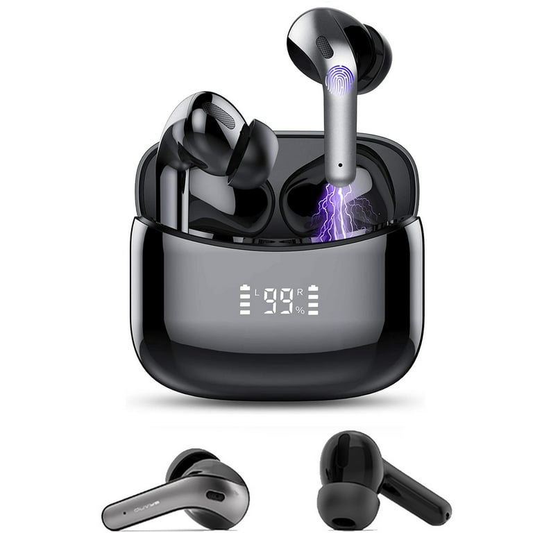  True Wireless Earbuds,Bluetooth 5.0 Earbuds IPX5 Waterproof  Wireless Bluetooth Headphones with Mic Charging Case 30H Playtime,Pop-ups  Auto Pairing Hi-Fi Stereo Sound Headset for iOS/Android : Everything Else