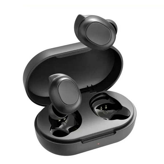 True Wireless Earbuds Bluetooth 5.0 with Mic, TWS Deep Bass Headphones with Mono/Dual Modes, IPX8 Waterproof - Black