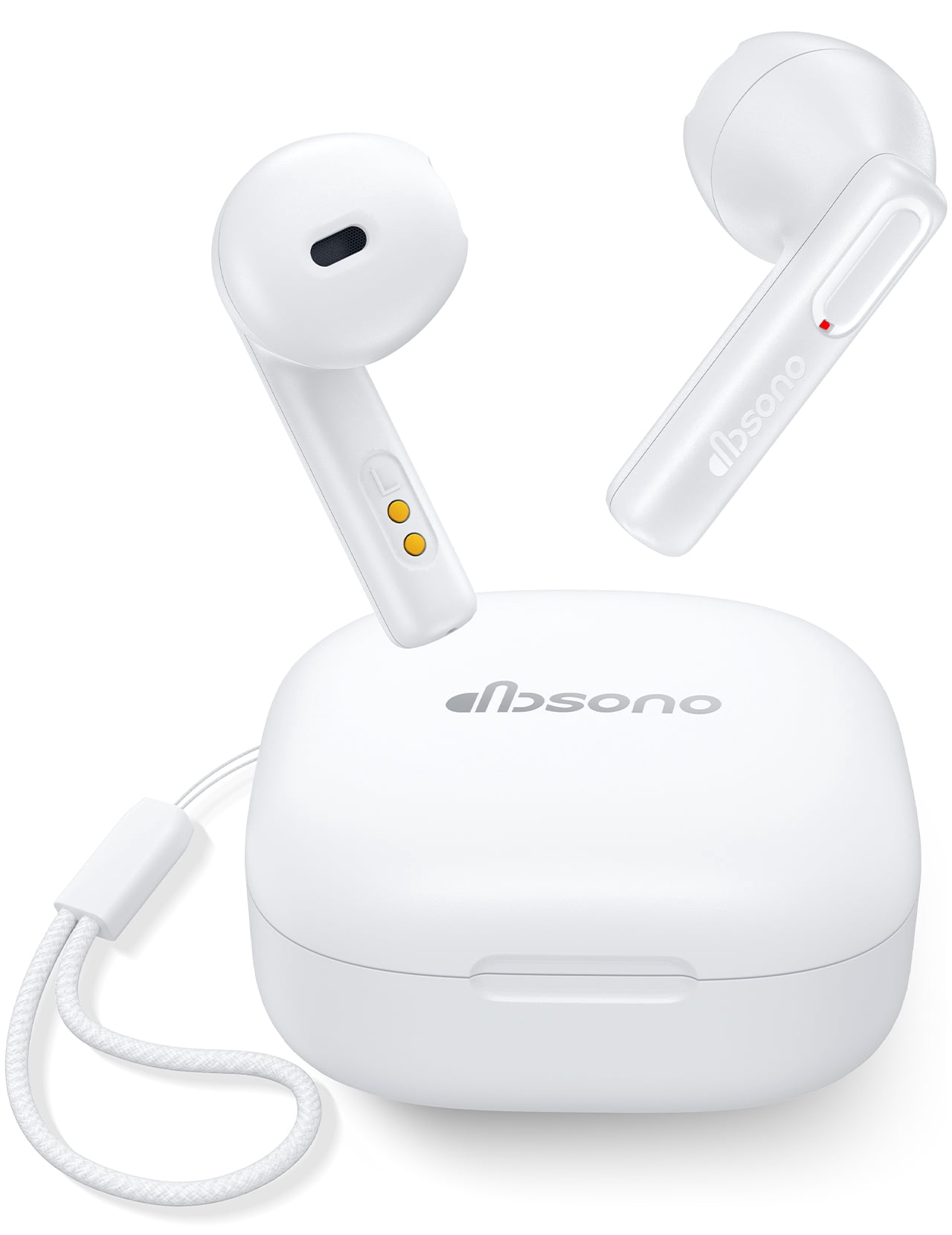 True Wireless Earbuds Bluetooth Headphones: Ultra-Lightweight Bluetooth Earbuds for All-Day Comfort, Waterproof TWS Ear Buds with Mic, 25H Playtime, Earphones for iOS/Android, Work, Commute, Study