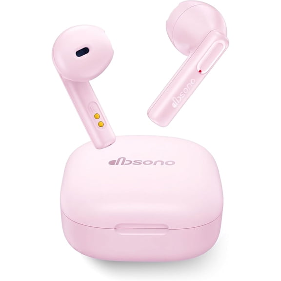 True Wireless Earbuds Bluetooth Headphones: Ultra-Lightweight Bluetooth Earbuds for All-Day Comfort, Waterproof TWS Ear Buds with Mic, 25H Playtime, Earphones for iOS/Android, Work, Commute, Study
