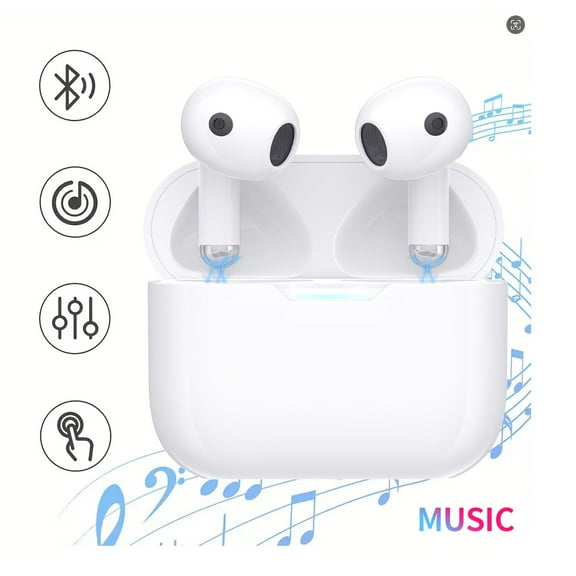 True Wireless Earbuds - Hi-Fi Sound TWS with HD Mic, Portable Charging Case, Android/iOS Compatible for Sports/Fitness, Perfect Gift for Holidays