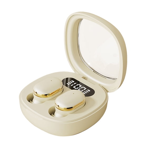True Wireless Earbuds, In Ear Bluetooth Headphones with Bluetooth 5.3, HiFi Stereo and Charging Case for Music, Calls, Sports and Commuting, Beige