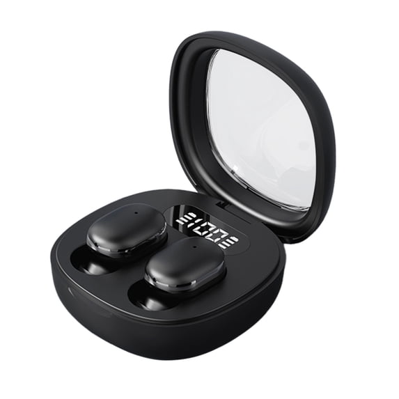 True Wireless Earbuds, In Ear Bluetooth Headphones with Bluetooth 5.3, HiFi Stereo and Charging Case for Travel and Music, Black
