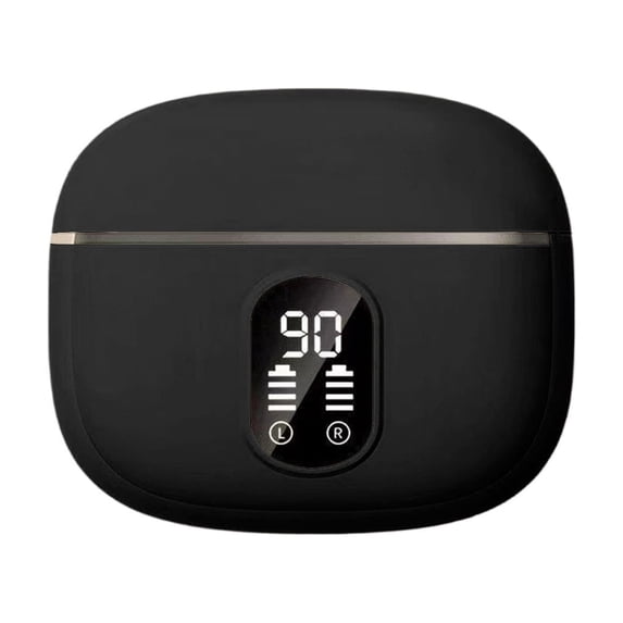 True Wireless Earbuds, In Ear Bluetooth Headphones with Bluetooth 5.4, LED Battery Display, Noise Reduction, HiFi Stereo for Travel and Music, Black