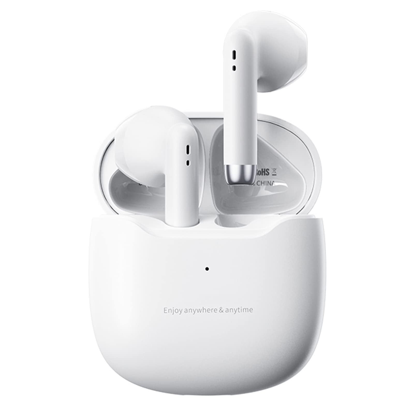 True Wireless Earbuds Purple Bluetooth 5.3 with Microphone for Working Out Noise Canceling Blue Tooth Ear Buds Deep Bass TWS Wireless Earphones with Charging Case in Ear Headphone for iPhone Android W...