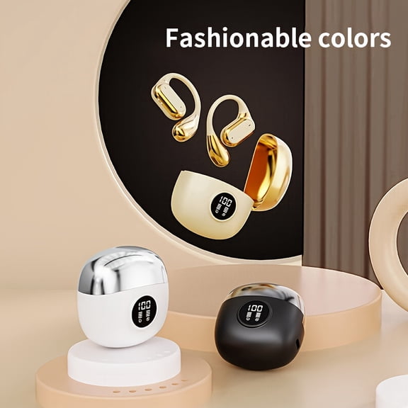 True Wireless Earbuds with Touch Control, Hi-Fi Sound & Built-in Microphone, Battery Level Indicator Headphones, Suitable for Running, Workouts, Music Listening and Phone Calls