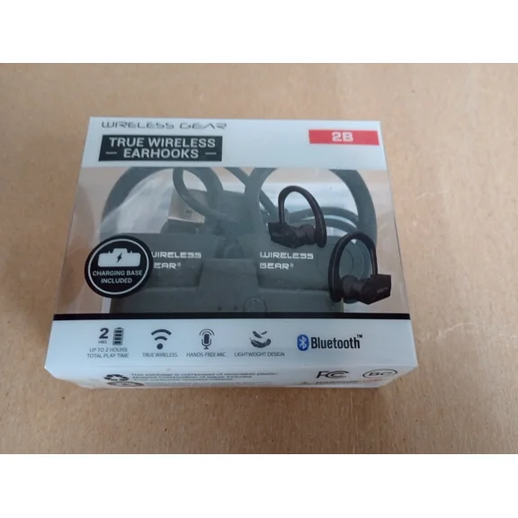 True Wireless Gear Ear Hooks With Charging Base Bluetooth Build In Microphone