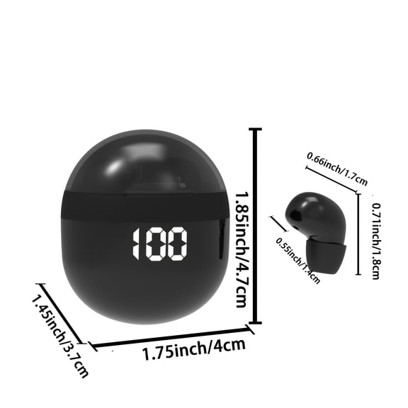 True Wireless Headset Phantom Mini Ultra Small Wireless Non-flash Light Small Ear Sleep Invisible Universal Gift For Birthday/Easter/Boy/Girlfriend
