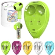 True Wireless in-Ear Earbuds, aigo Bluetooth 5.4 Headphones ,32H Long Playtime with Charging Case,USB C Charge,IPX4 Waterproof for Android IOS Workout,Green