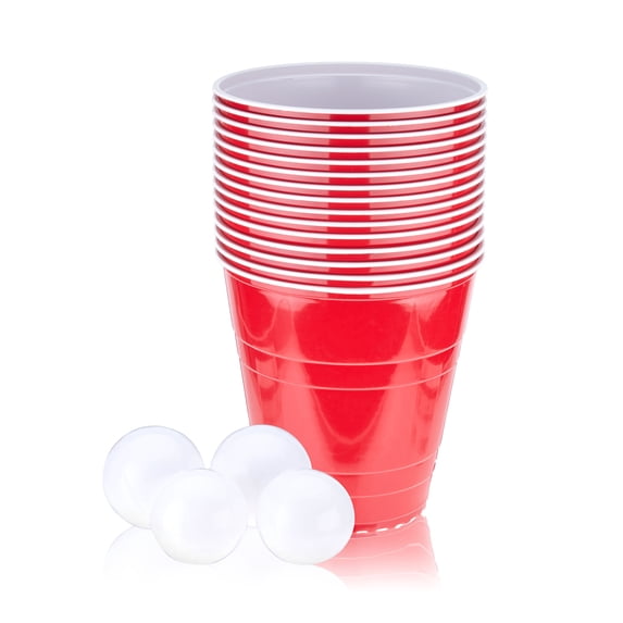 True XL Beer Pong Set with Jumbo Party Cups, Drinking Games for Adults