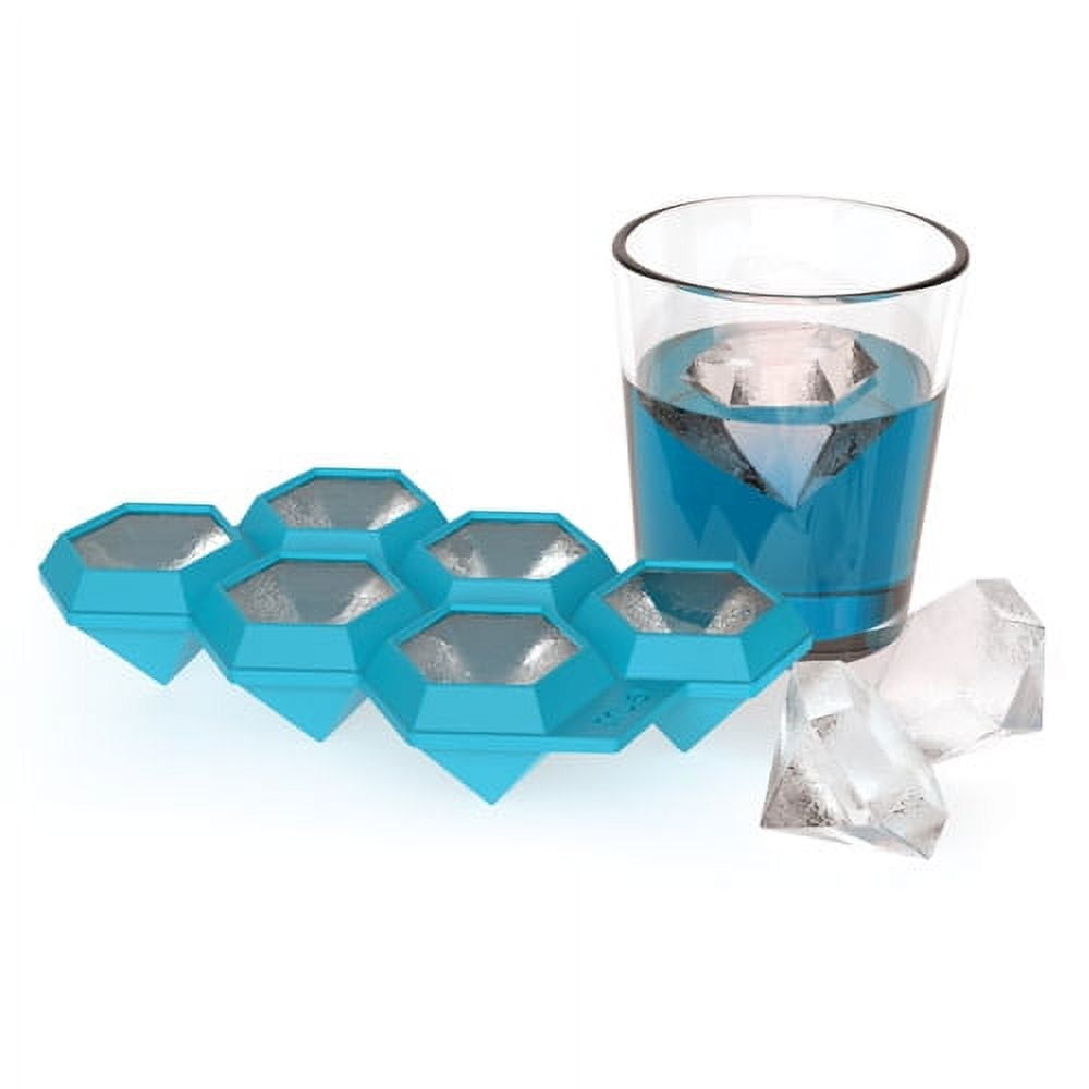 Diamond Ice Cube Molds (Set of 2) Whiskey Ice Cube Tray ，Ice Cube Maker  Tray,Diamond Silicone Ice Cube Molds with Lids,Reusable and BPA Free