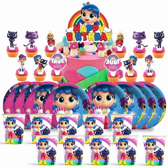 True and the Rainbow Kingdom Birthday Cups Party Supplies Plates Decorations Cake Topper Decor