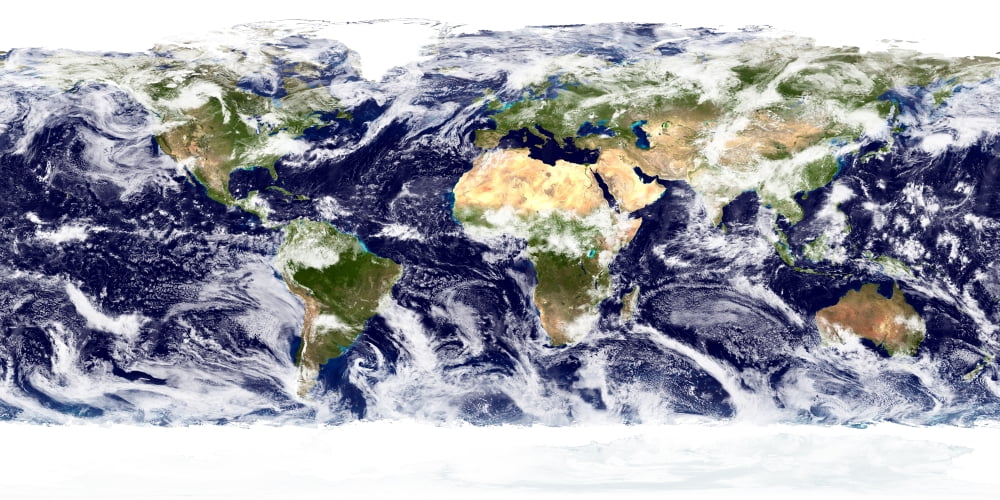 True-color image of the entire Earth Canvas Art - Stocktrek Images (39 x 20)
