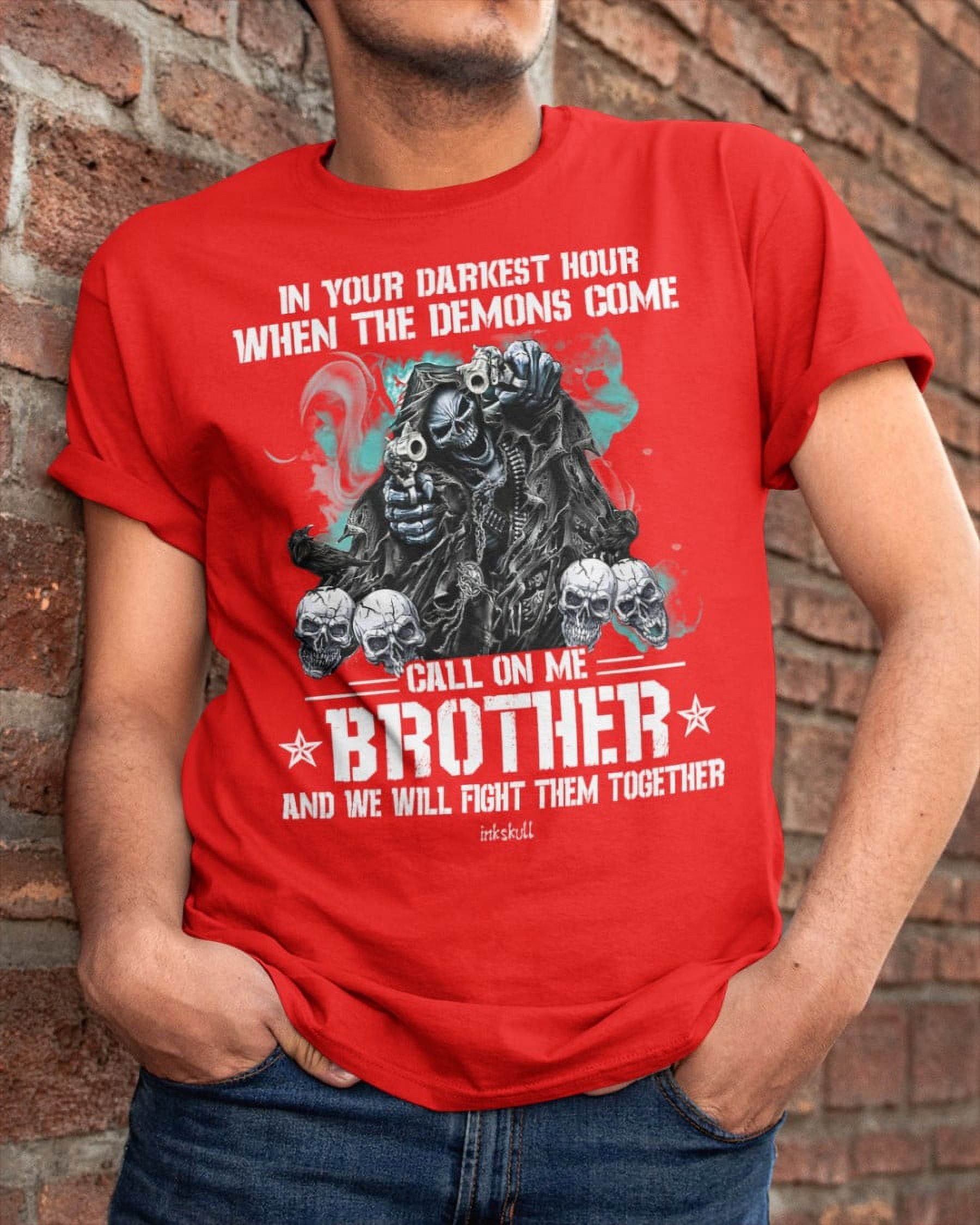 True to size, In Your Darkest Hour When The Demons Come Skull Classic T