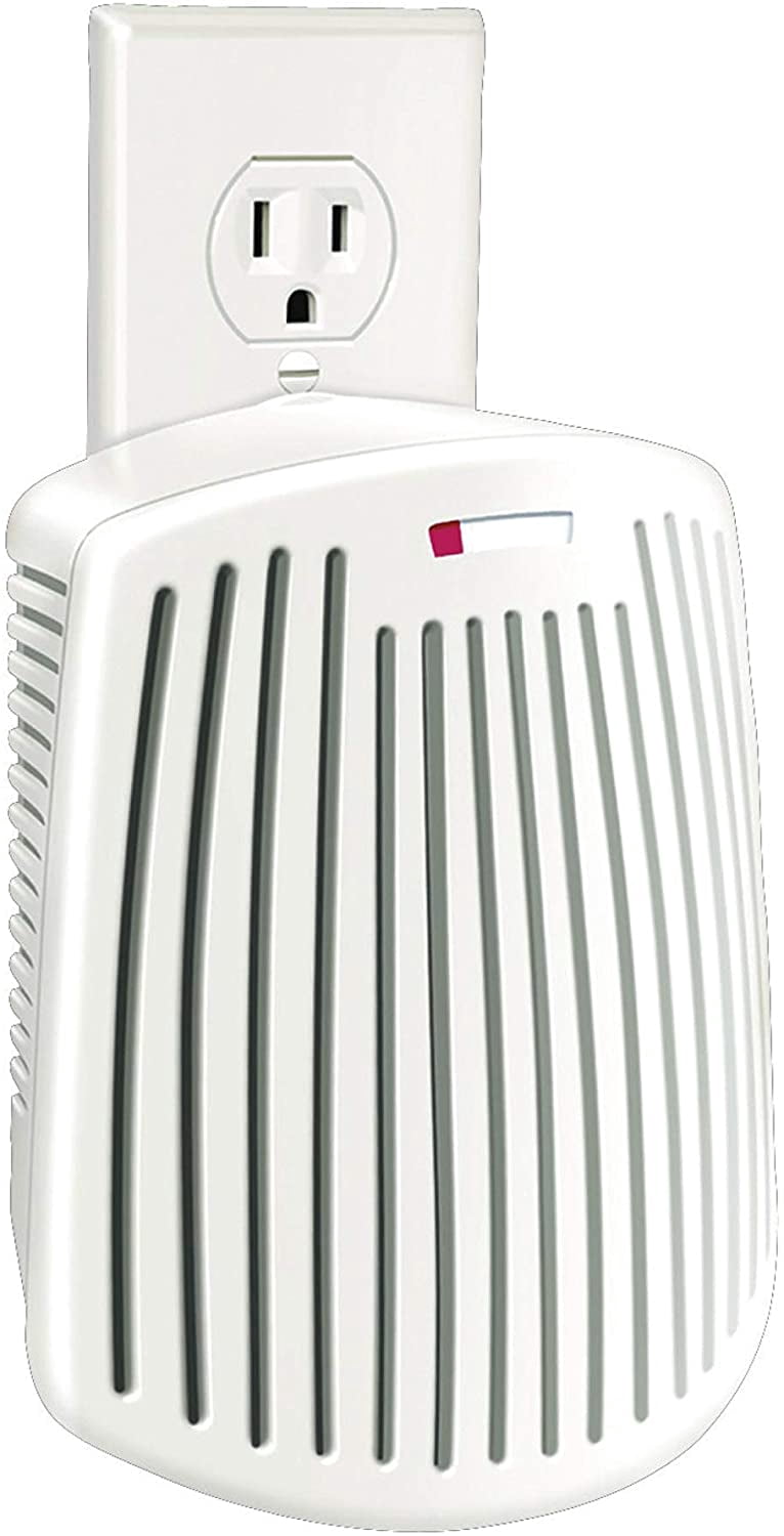 TrueAir Plug-Mount Odor Eliminator with Carbon Filter + Green Mountain Scent Cartridge, Common Household-Tobacco, Pet, Bathroom, Trash, On/Off Fan (04530GM)