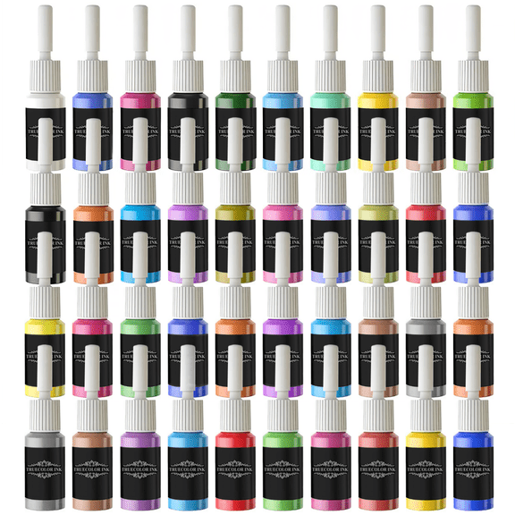 TrueColor Practice Tattoo Ink, High Flow Formulation for Tattoo Practicing on Silicone Skins, Practice Skin, Professional Grade Ingredients, Easy Wipe Technology
