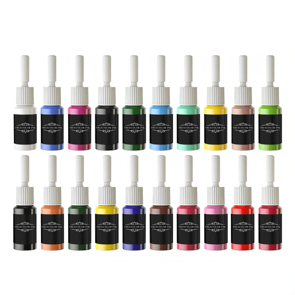 TrueColor Practice Tattoo Ink, High Flow Formulation for Tattoo Practicing on Silicone Skins, Practice Skin, Professional Grade Ingredients, Easy Wipe Technology