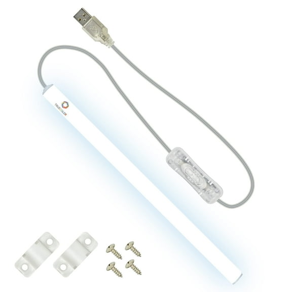 TrueColor USB-Powered LED Light Bar 12” - Easy to Install LED Light Bar with Frosted Cover, 3M Tape Included - Lasts up to 100,000 Hours (Daylight)