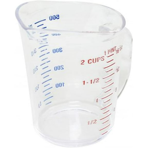 TrueCraftware- 0.5 Liter / 1 Pint Measuring Cup Polycarbonate Clear - Liquid Measuring Cup Essential Kitchen Tool Measuring Cup Easy Read for Liquid/Dry Ingredients for Cooking & Baking