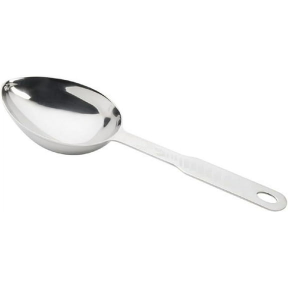 TrueCraftware- 1/2 Cup (120 ml) Heavy Duty Oval Measuring Spoon Stainless Steel- Measure Spoon for Baking & Cooking Dry and Liquid Ingredients Spoon Metal Measuring Cup Kitchen Gadget