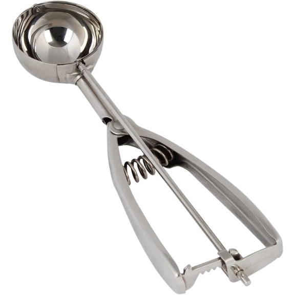 TrueCraftware – 1 3/4 oz Stainless Steel Disher - Ambidextrous Scoop 2", No. 24 Scoop, Twin Grip Handle