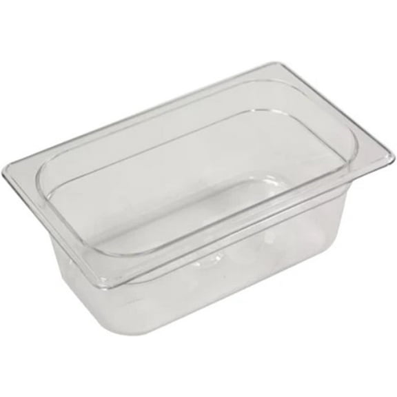 TrueCraftware- 1/4 Size 4 Deep Food Pan Polycarbonate Clear Color- Food Storage Containers Plastic Food Pan Restaurant Commercial Hotel Pans for Food Prep Fruits Vegetables Beans Corns