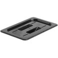 thumbnail image 1 of TrueCraftware- 1/4 Size Solid Polycarbonate Handled Food Pan Lid Black Color- Food Storage Container Cover Restaurant Commercial Hotel Pans Cover for Food Prep Fruits Vegetables Beans Corns, 1 of 5