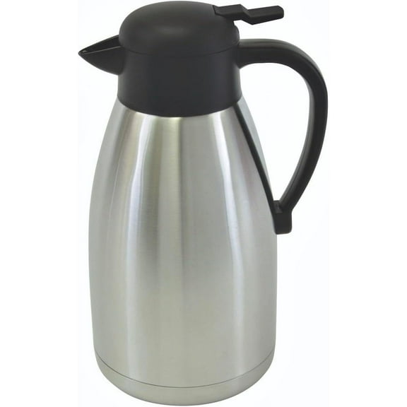 TrueCraftware- 1.9 Liter/ 64 oz Coffee Server Stainless Steel Exterior- Coffee Carafes for Keeping Hot Liquids Hot Water Urn Coffee Carafe Insulated Stainless Steel For Hot Drinks