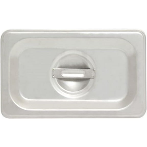 TrueCraftware-1/9 Size Solid Stainless Steel Anti-Jamming Steam Pan Cover 24 Gauge- Chafing Anti-Jam Steam Table Pan Lid Catering Metal Food Pan Cover for Restaurant Events Catering