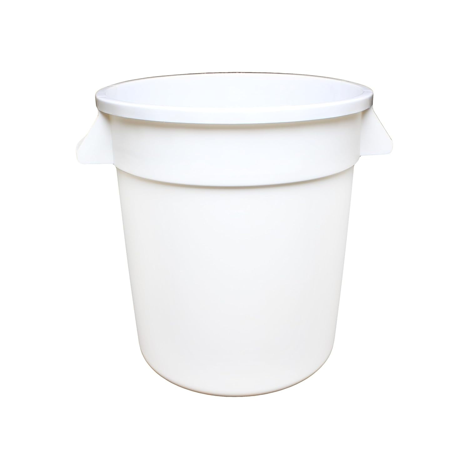 TrueCraftware- 10 Gallon Round Trash Can 15-1/2" Diameter x 16-5/8" Height White Color- Wastebasket Garbage Bin Recycling Bin Kitchen Bathroom Bedroom Office Trash can