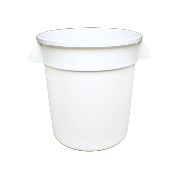 TrueCraftware- 10 Gallon Round Trash Can 15-1/2" Diameter x 16-5/8" Height White Color- Wastebasket Garbage Bin Recycling Bin Kitchen Bathroom Bedroom Office Trash can