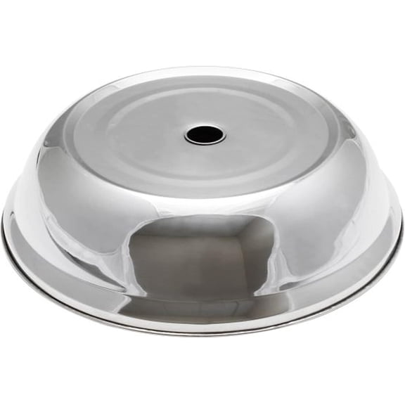 TrueCraftware- 10" Multi-fit Round Plate Cover Stainless Steel- Standard or English-Style Food Cover for Dinner Plates for Outdoors Parties Picnics BBQs Home Restaurants Reusable