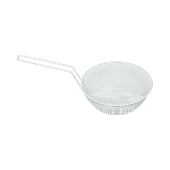 TrueCraftware- 10 Round Breading Basket Medium Mesh 3" Deep- Culinary Basket for Dredging Chicken French Chips Onion Rings Chicken Wings Food Prep Basket Serving Strainer Basket