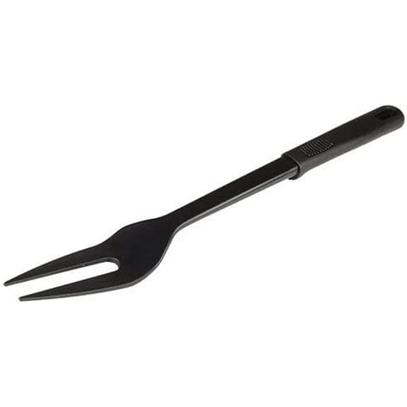 TrueCraftware 12-3/4" 2-Prong Fork, High-Heat Nylon & Polypropylene Handle, Heat Resistant up to 410F, Black Color
