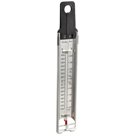 TrueCraftware- 12 "Deep Fry Paddle Thermometer with Pot Clip 100F to 400F- Best for Deep Frying Cooking Thermometer for Candy Maple Syrup Cheese Sugar Jelly Making