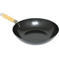 thumbnail image 1 of TrueCraftware- 12" Non-Stick Carbon Steel Wok Pan with 7-1/4" Wood Handle- Flat Bottom Cookware Chinese Wok Stir Fry Pans Traditional Woks Grilling Frying Steaming For Authentic Asian Food, 1 of 5