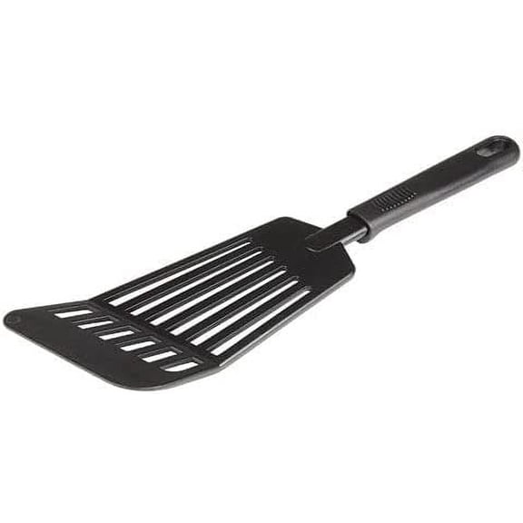 TrueCraftware – 12” Slotted Spatula, High-Heat Nylon & Polypropylene Handle, Heat Resistant up to 410°F, Black Color