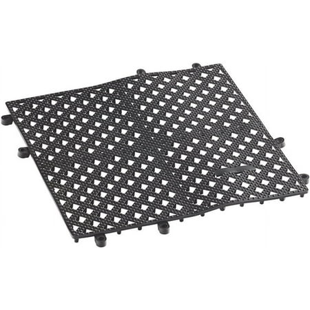 TrueCraftware- 12" x 12" Interlocking Bar Mat Black Color- Bar Service Spill Mat Service Mat for Cocktail Bartender Glasses Drying Mat Perfect for Kitchen Countertop Bars Café Home & Restaurants