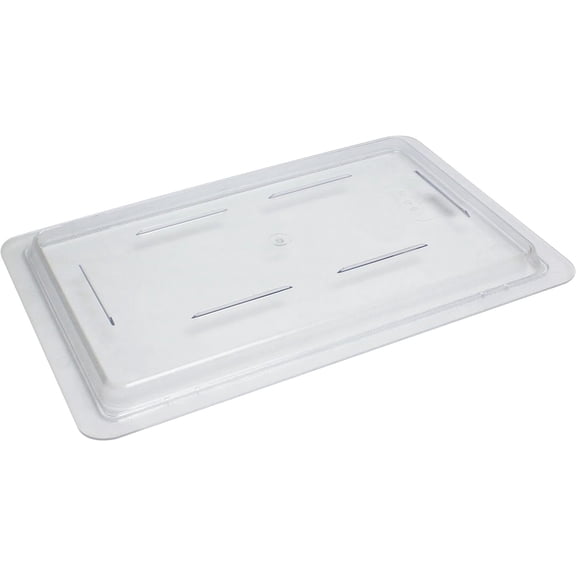 TrueCraftware- 12" x 18" Half Size Food Storage Box Lid Clear Polycarbonate- Food Storage Container Cover Meal Prep Containers Reusable for Home Cafeteria Kitchen Organization Dishwasher Safe