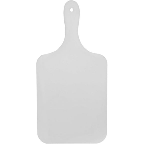 TrueCraftware- 13-7/8" x 6-7/8" x 3/8" White Plastic Paddle Utility Cutting Board- Non-Skid Thick Plastic Chopping Board Cutting Boards for Meat Vegetables Dishwasher Safe Home Kitchen Restaurants