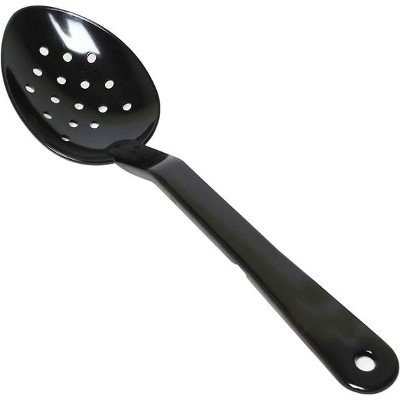 TrueCraftware - 13-Inch Perforated Serving Spoon, Polycarbonate, Black Color, Set of 12, NSF listed