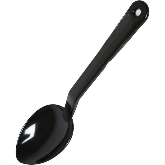 TrueCraftware - 13-Inch Solid Serving Spoon, Polycarbonate, Black Color, Set of 12, NSF listed