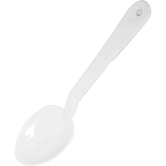 TrueCraftware - 13-Inch Solid Serving Spoon, Polycarbonate, White Color, Set of 12, NSF listed
