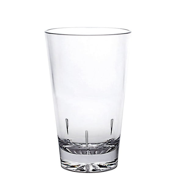 TrueCraftware- 16 oz Polycarbonate Mixing Glass with Starburst Heavy Base Clear Color- Beverage Plastic Drinking Glass Shatterproof Drinking Cup Reusable Drinking Tumbler Plastic Glass Cup