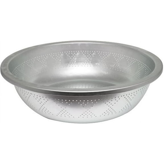 TrueCraftware-16 qt. Aluminum Colander 15" x 4" with tapered edge- Kitchen Strainer Sieve Wash Vegetables and Fruits Spaghetti Noodles Salads Drain Cooked Pasta Home Kitchen Essential
