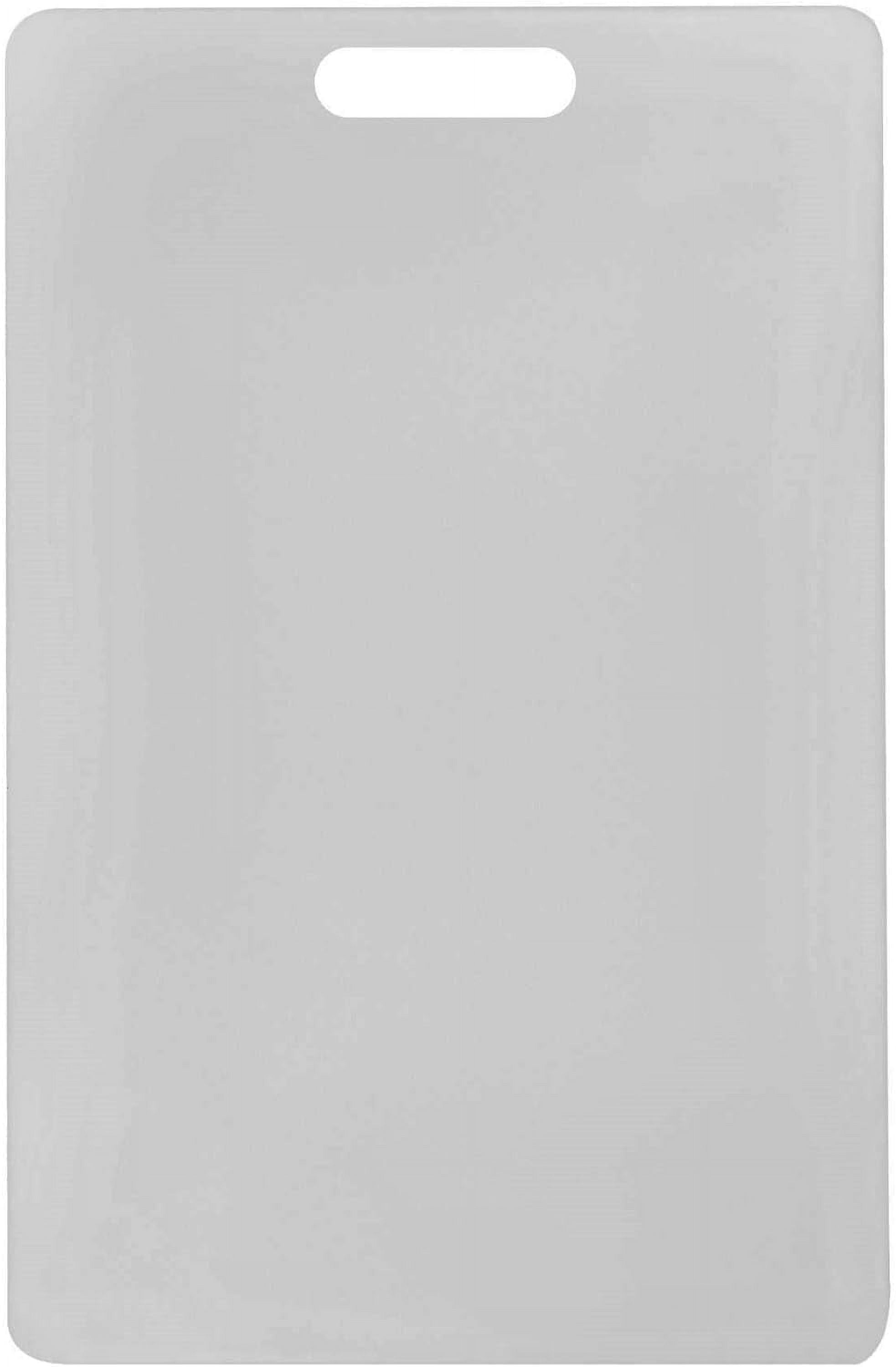 TrueCraftware- 16" x 10" x 1/2" White Plastic Utility Cutting Board with Handle- Non-Skid Plastic Chopping Board Cutting Boards for Meat Vegetables Fruits Dishwasher Safe for Home Kitchen Restaurants