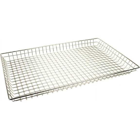 TrueCraftware- 16" x 26 Rectangular Wire Pastry Doughnut Basket Nickel Plated- Wire Serving Tray Bread Serving Basket for Pastry Doughnut Bagel Sourdough Bread Pantry and Fruit