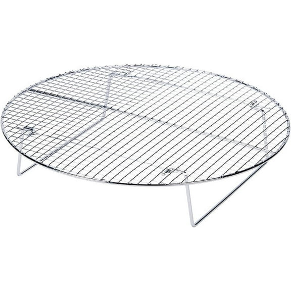 TrueCraftware- 17-3/4” Round Steamer Rack/Cooling Rack Nickel Plated- Steamer Insert for Veggie Fish Seafood Cooking for Cooling Steaming Baking Cooking Lifting Food in Pots Cake Pan Pressure Cooker